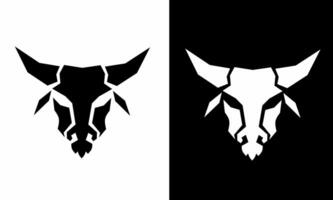 illustration design graphic of abstract bull head suitable for logo elements vector