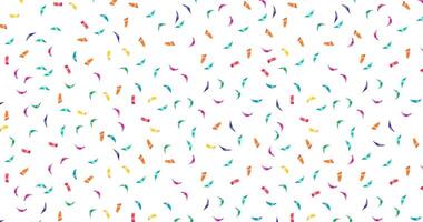 colourful confetti falling background template vector