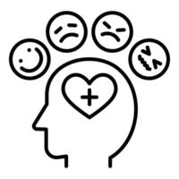 Emotion control icon vector