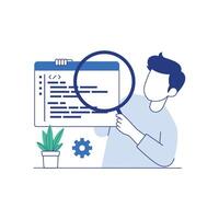 software engineer inspected the source code for any errors vector