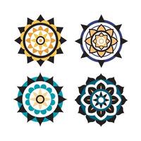 Set of traditional mandala pattern design set for fabrics and decoration vector