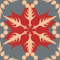Phoenix rising seamless pattern with fire inspired design vector