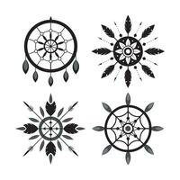 Set of abstract floral ornament elements design vector