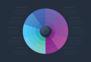 Creative concept for infographic with 10 options. Business data visualization. vector