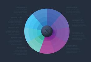 Modern concept design template with 10 options, steps or parts. vector