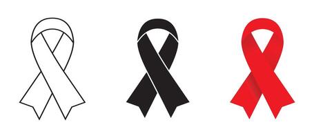 A set of ribbons in different styles for decoration vector