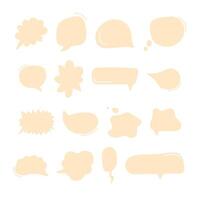 Hand-drawn set of speech dialogues vector