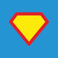 Flat design of superhero icon shape for branding vector