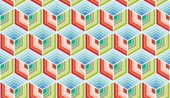Vibrant full color geometric pattern with modern shapes vector