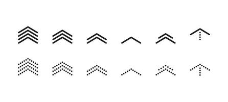 Collection of swipe up icons for digital interfaces vector