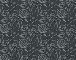 vegetable pattern drawing background vector