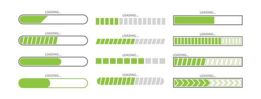 Simple loading progress bar icon design vector