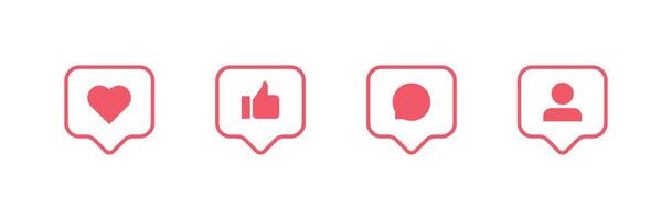 Pink speech text bubble icon for communication vector