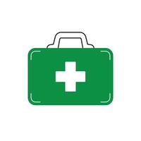 First aid kit icon, medical box design vector