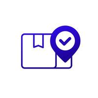 order shipping icon with a box on white vector