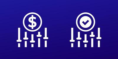 dynamic pricing or flexible price icons vector