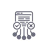 load testing line icon, multiple users accessing website design vector