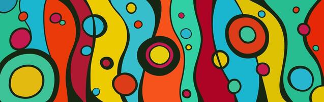 Surreal art illustration. Abstract Painting with Geometric Shapes. vector