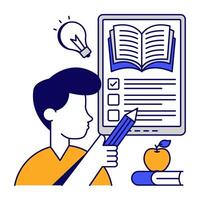 Conceptual design icon of mobile book vector