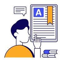 Editable design icon of mobile result vector