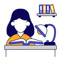 An design of book readings vector