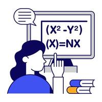 A creative of math learning vector