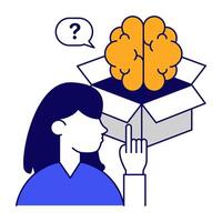 Modern design of think outside the box vector