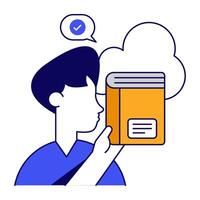 A perfect design icon of cloud book vector