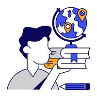 A design icons of table globe vector