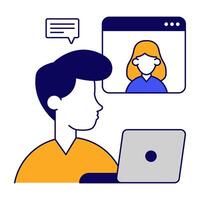 A flat design of call vector