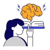 A design of brain power vector