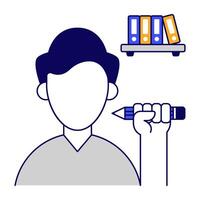 Modern design icon of writing powers vector
