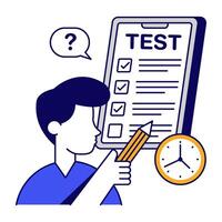 Modern design icon of mobile test vector