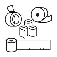 Outlined Paper Roll Design vector