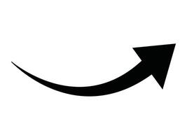 Curved arrow pointing upwards for design elements vector