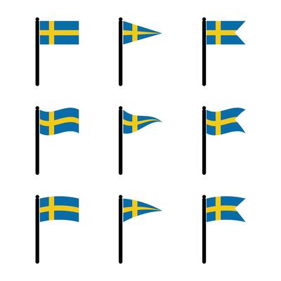 Swiss Flag Icon Set Design