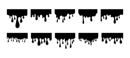 Slime silhouette with dripping effect for creative design vector