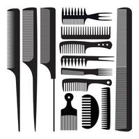 Black design of a comb icon vector