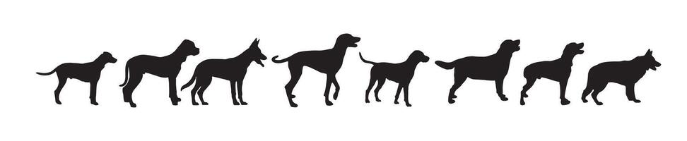 Standing Dog Silhouette Illustration vector