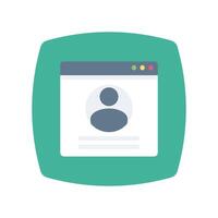 User Profile Flat Design Icon Set vector
