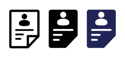 Resume Circle Icon Set Collection vector