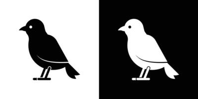 Minimal Bird Icon Silhouette Art vector