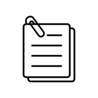 Files Attach Icon for Interface Design vector