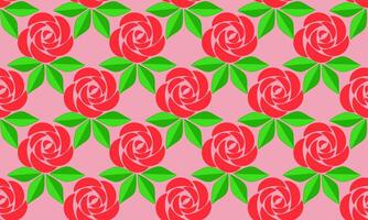 a pattern composed of red rose with pink background , design for fabric or various pattern printing works. vector