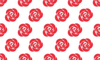 a pattern composed of red rose on transparent background , design for fabric or various pattern printing works. vector