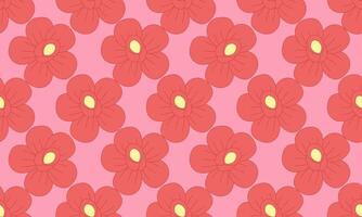 a pattern composed of red flowers on pink background , design for fabric or various pattern printing works. vector