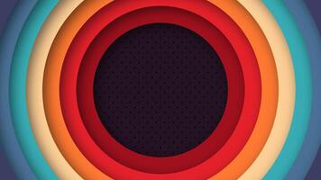 Colorful retro pattern with circular geometry. Funky 70s 80s 60s inspired design. Ideal for backgrounds, digital use, and modern vintage graphics. vector