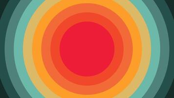 Groovy colorful background with retro circles. 70s 80s 60s inspired funky abstract design. Eye-catching vintage art for creative projects. vector
