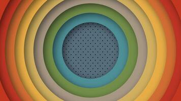 Retro groovy design with vibrant circles. 70s 80s 60s style abstract background for print, web, fashion, and decor. Bold and colorful vintage vibes. vector
