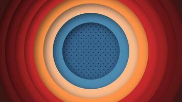 Abstract funky retro pattern with circular elements. Inspired by 1960s 1970s 1980s design. Colorful vintage background for creative digital projects. vector